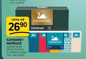 Kapesníky papírové Harmony