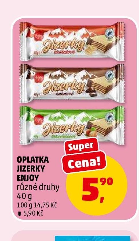 OPLATKA JIZERKY ENJOY různé druhy