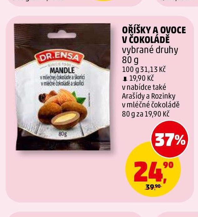 OŘÍŠKY A OVOCE V ČOKOLÁDĚ