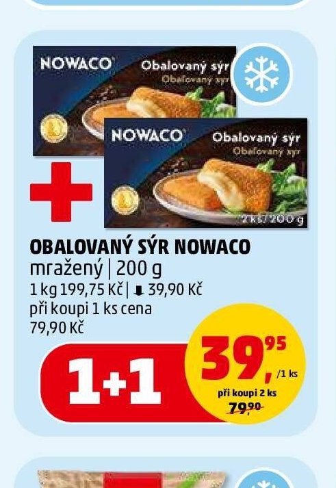 OBALOVANÝ SÝR NOWACO mražený