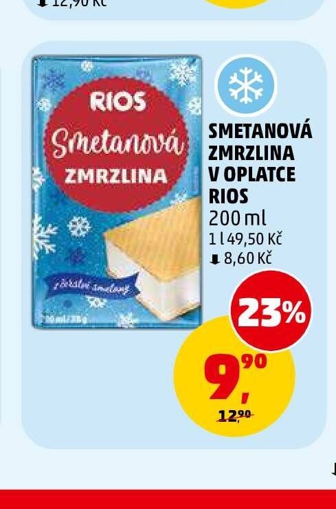 SMETANOVÁ ZMRZLINA V OPLATCE RIOS