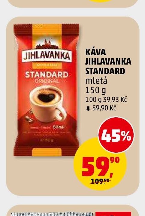 KÁVA JIHLAVANKA STANDARD mletá