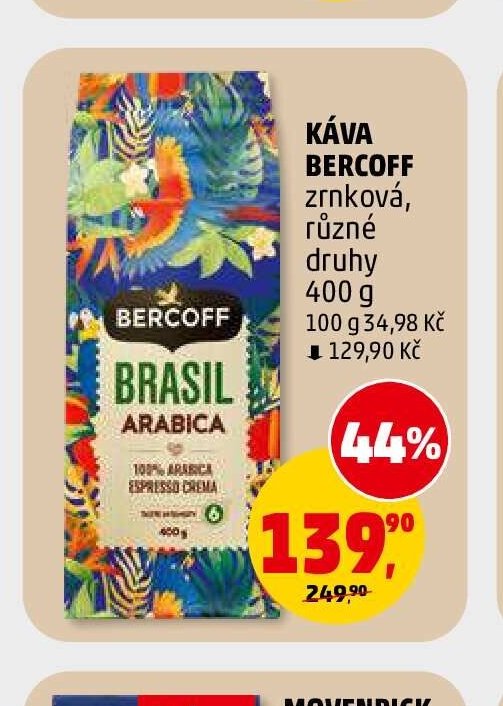 KÁVA BERCOFF zrnková