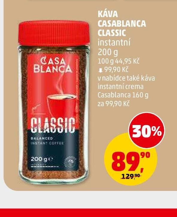 KÁVA CASABLANCA CLASSIC instantní
