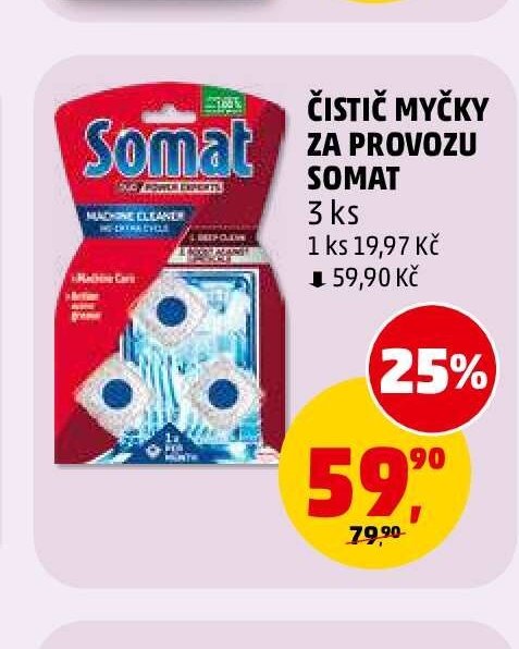 Čistič myčky za provozu Somat