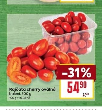 Rajčata cherry oválná