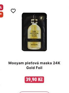 Mooyam pleťová maska 24K Gold Foil