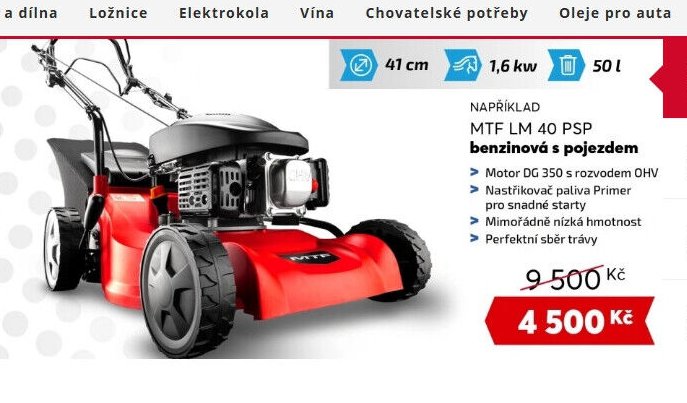 MTF LM 40 PSP benzínová sekačka s pojezdem