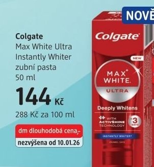 Colgate Max White Ultra Instantly Whiter zubní pasta 50 ml