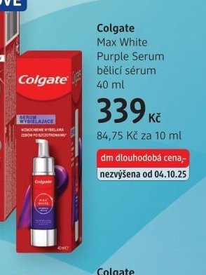 Colgate Max White Purple Serum bělicí sérum 40 ml