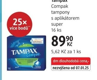Tampax Compak tampony s aplikátorem super