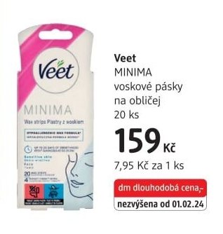 Veet MINIMA voskové pásky na obličej