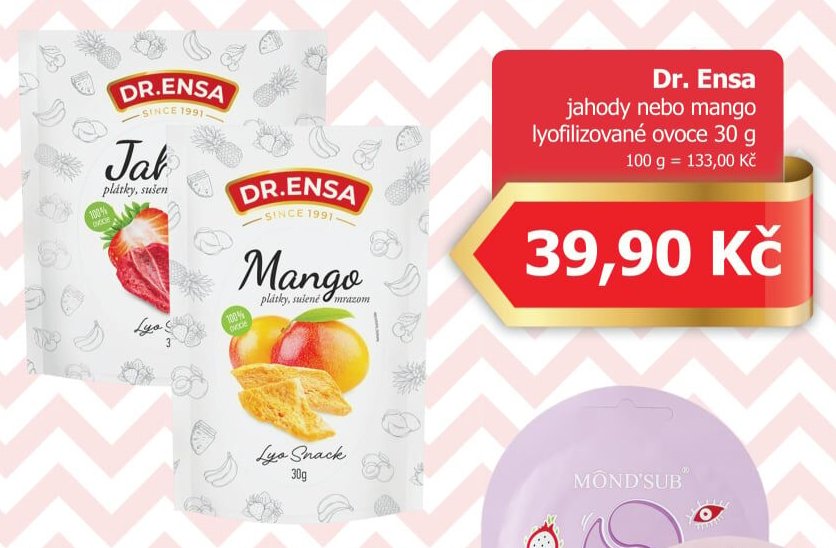 Dr. Ensa jahody nebo mango lyofilizované ovoce 30 g