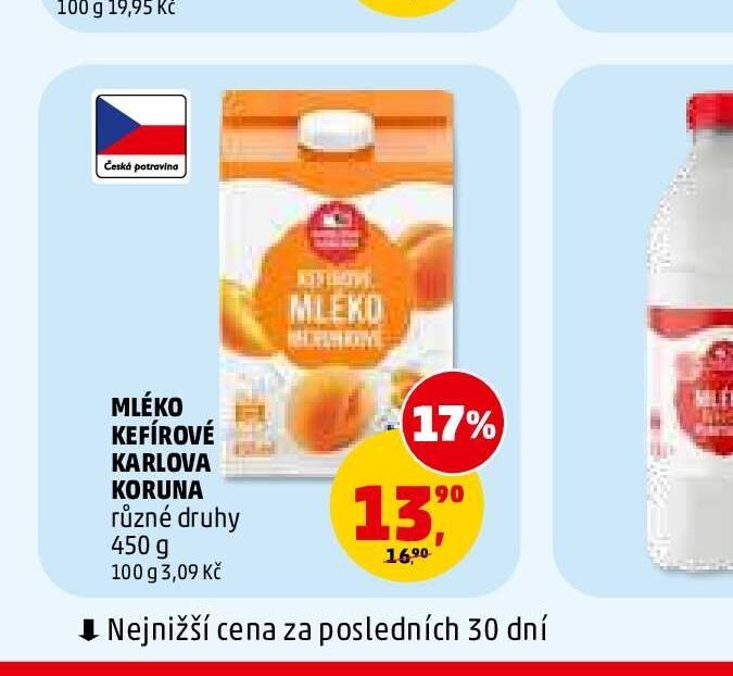 Mléko kefírové Karlova Koruna