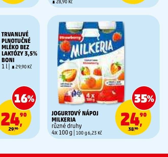Trvanlivé plnotučné mléko bez laktózy 3,5% Boni