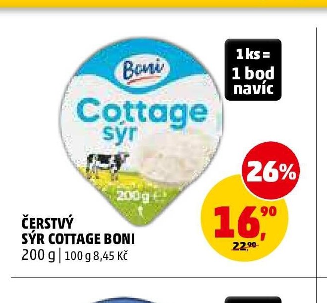 Čerstvý sýr Cottage Boni
