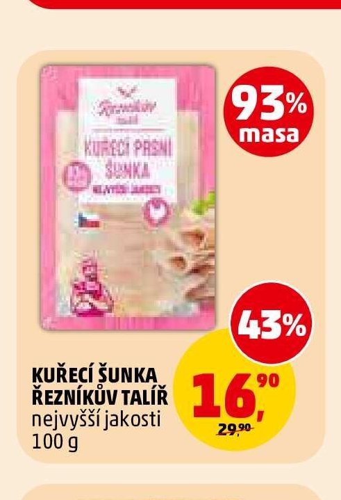 Kuřecí šunka Řezníkův talíř
