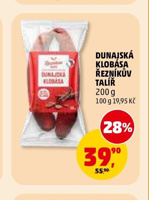 Dunajská klobása Řezníkův talíř