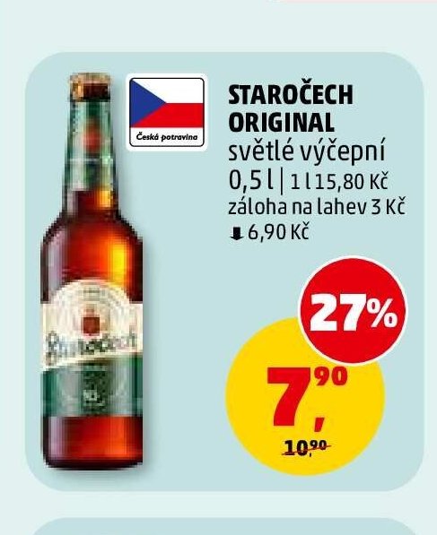 STAROČECH ORIGINAL světlé výčepní 0,5 l