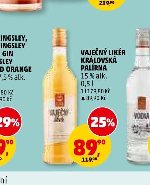 VAJEČNÝ LIKÉR KRÁLOVSKÁ PALÍRNA 15% alk. 0,5 l