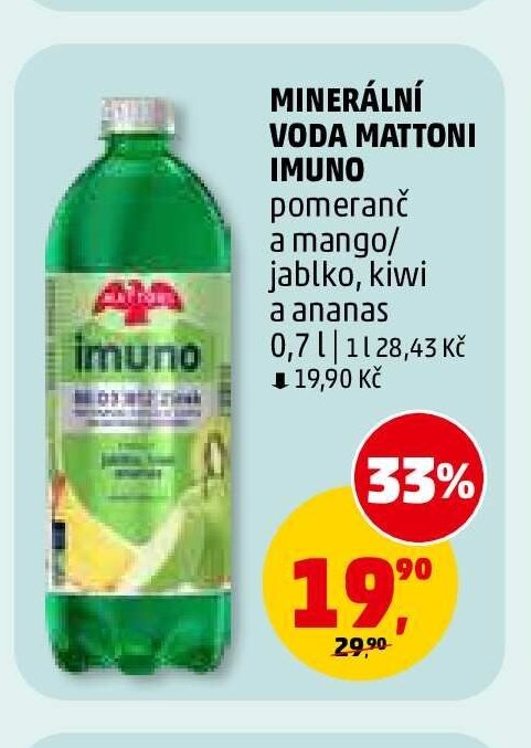 Minerální voda Mattoni Imuno
