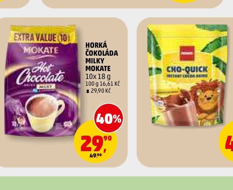 HORKÁ ČOKOLÁDA MILKY MOKATE