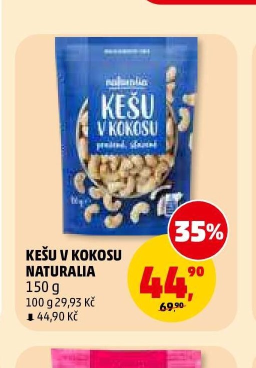 KEŠU V KOKOSU NATURALIA 150 g