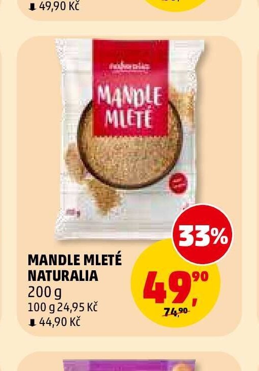 MANDLE MLETÉ NATURALIA 200 g