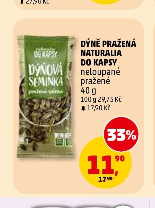 DÝNĚ PRAŽENÁ DO KAPSY neloupané pražené 40 g