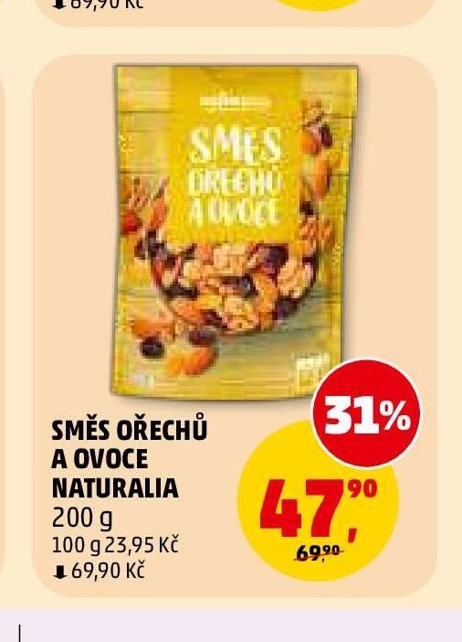 SMĚS OŘECHŮ A OVOCE NATURALIA 200 g