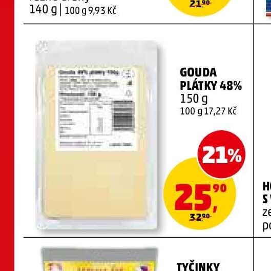 Gouda plátky 48%