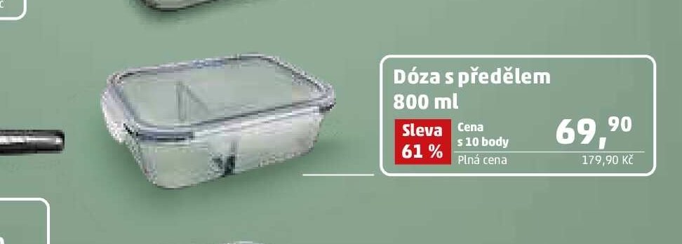 Dóza s předělem 800 ml