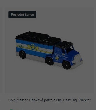 Spin Master Tlapková patrola Die-Cast Big Truck na