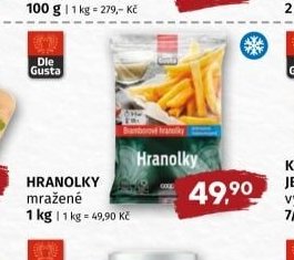 HRANOLKY mražené 1 kg