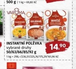INSTANTNÍ POLÉVKA vybrané druhy 50/63/66/85/92 g