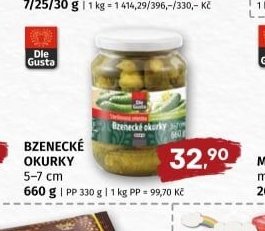 BZENECKÉ OKURKY 5-7 cm 660 g
