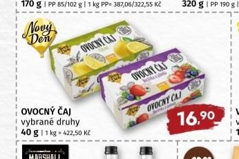 OVOCNÝ ČAJ vybrané druhy 40 g
