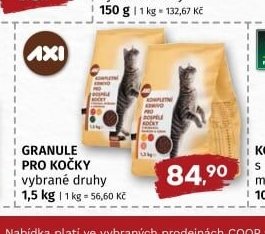 GRANULE PRO KOČKY vybrané druhy 1,5 kg