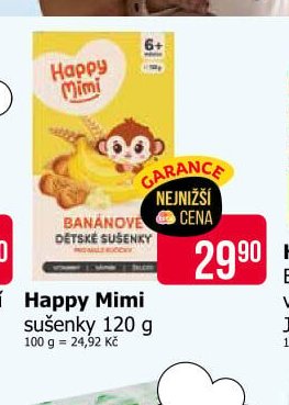 Happy Mimi sušenky 120 g