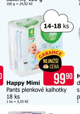 Happy Mimi Pants plenkové kalhotky 18 ks