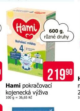 Hami pokračovací kojenecká výživa