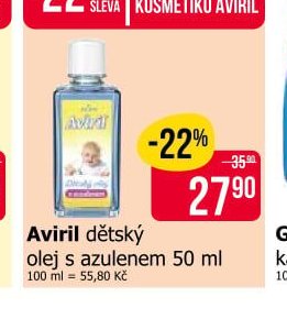 Aviril dětský olej s azulenem 50 ml