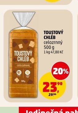 TOUSTOVÝ CHLÉB celozrnný