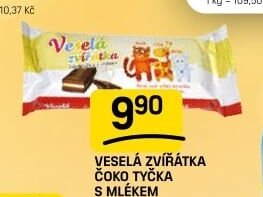 VESELÁ ZVÍŘÁTKA ČOKO TYČKA S MLÉKEM