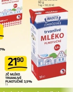 JČ MLÉKO TRVANLIVÉ PLNOTUČNÉ 3,5%