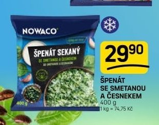 Špenát se smetanou a česnekem