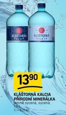 Minerální voda kalcia Kláštorná