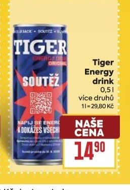 Tiger Energy drink 0,5 l