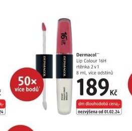 Dermacol Lip Colour 16H rtěnka 2v1