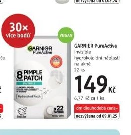 GARNIER PureActive Invisible hydrokoloidní náplasti na akné